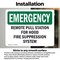 Signmission Remote Pull Station For Hood Fire Suppression Emergency Sign, Vinyl Decal, 14in x 10in, 2PK OS-2PACK-EM-D-1014-L-10417 - alternate 6